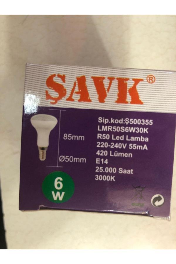Şavk 3 Adet R50 Led Spot 6W=35W 420 Lümen 3000 Kelvin Sarı - Image 1