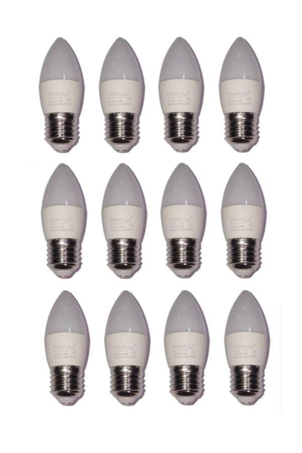 Osaka 6W Led Ampul E-27 Duylu Beyaz Işık 12 Adet - Image 1