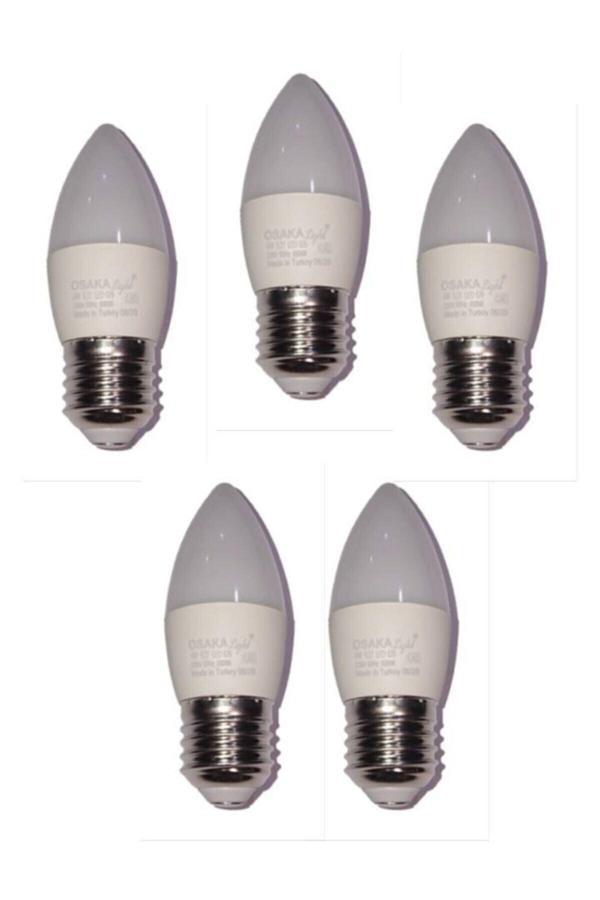 Mikasso 6W Led Ampul E-27 Duylu Beyaz Işık 5 Adet - Led Ampul - E27 - Beyaz Işık - 6 Watt - Beyaz - Image 1