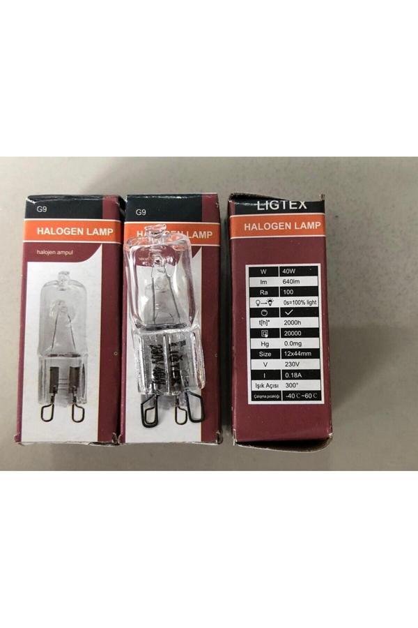 Mikasso 3 Adet  G9  Halojen Lamba   220V 40W= 640 Lümen Şeffaf Gün Işığı G9 Halogen Ampul 40 Watt Var 3'Lü A - Image 1