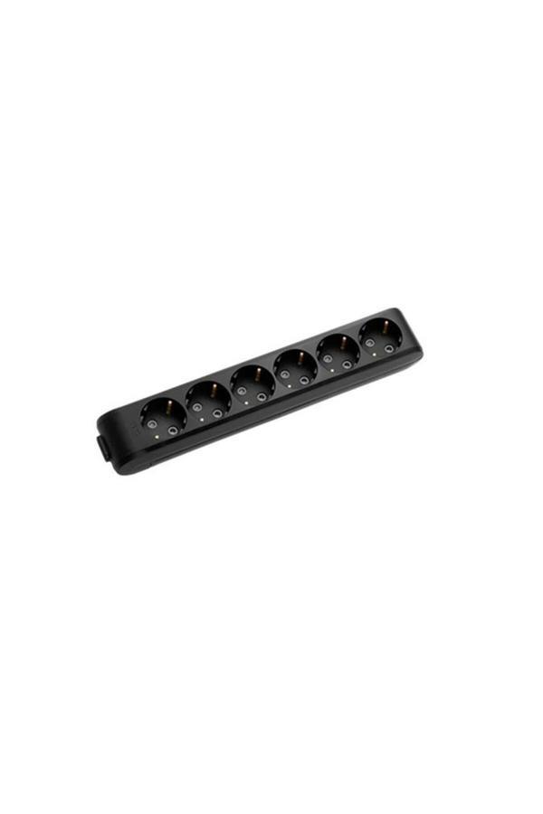 Viko Multi-Let 6'Lı Grup Priz Topraklı Çocuk Korumalı Klemensli Siyah - 90133600 - Image 1