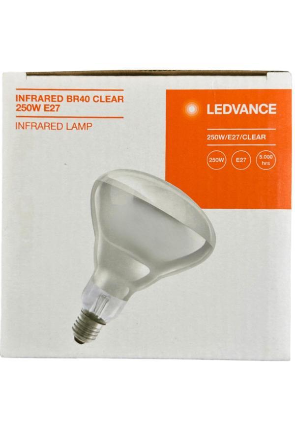 Osram Ledvance 250W Şeffaf Infrared Isıtıcılı E27 Duylu Halojen Ampul - Image 1
