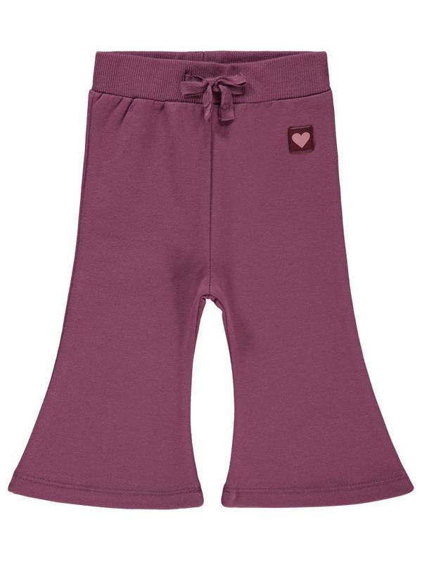 Civil Baby Civil Basic Kalp Etiketli İspanyol Paça 6-18 Ay Eşofman Altı - Lila6-9 Ay - Image 1