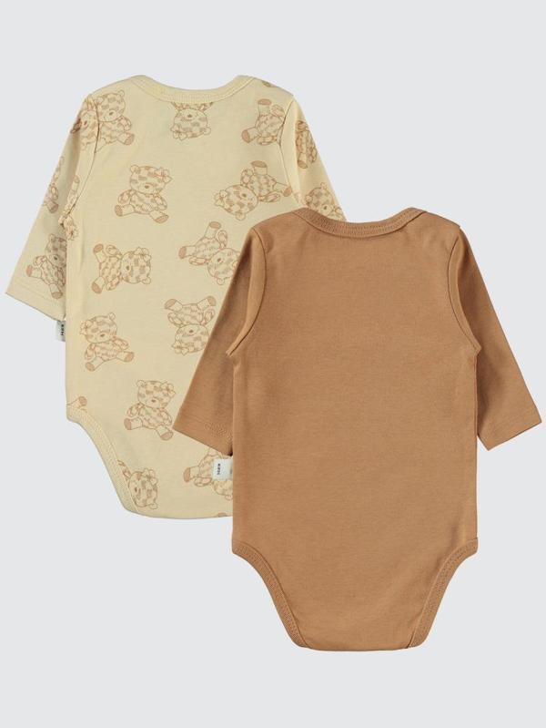 Civil Baby Cute Bear Baskılı 3-18 Çıtçıtlı Badi - Kahverengi18-24 Ay - Image 1