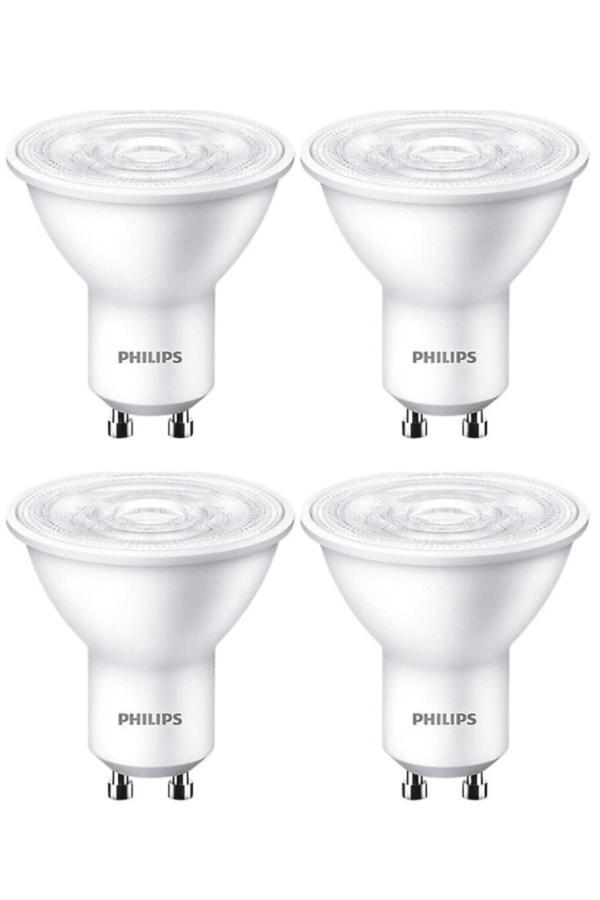 Philips 4,7W (50W) 2700K (Sarı Işık) Gu10 Duylu Par16 Led Spot (4 Adet) - Image 1