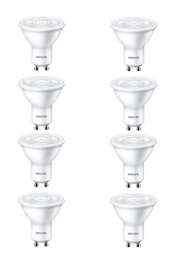 Philips 4,7W (50W) 2700K (Sarı Işık) Gu10 Duylu Par16 Led Spot (8 Adet) - Image 1