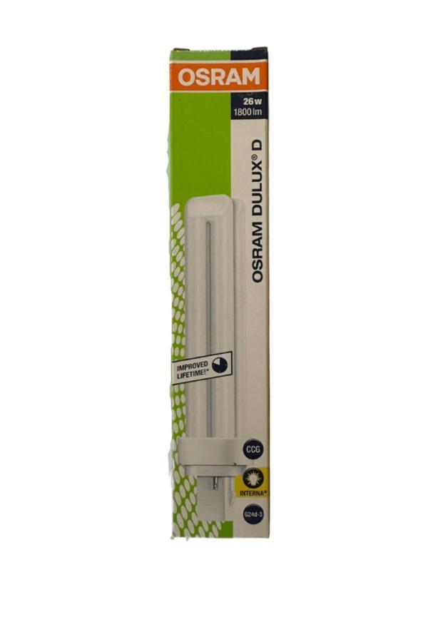 Osram Dulux D 26W 827 2700K Sarı Işık 2 Pinli G24D-3 (5 Adet) Boy:16.5Cm ( 10W-13W-18W Yerine Olmaz ) - Image 1