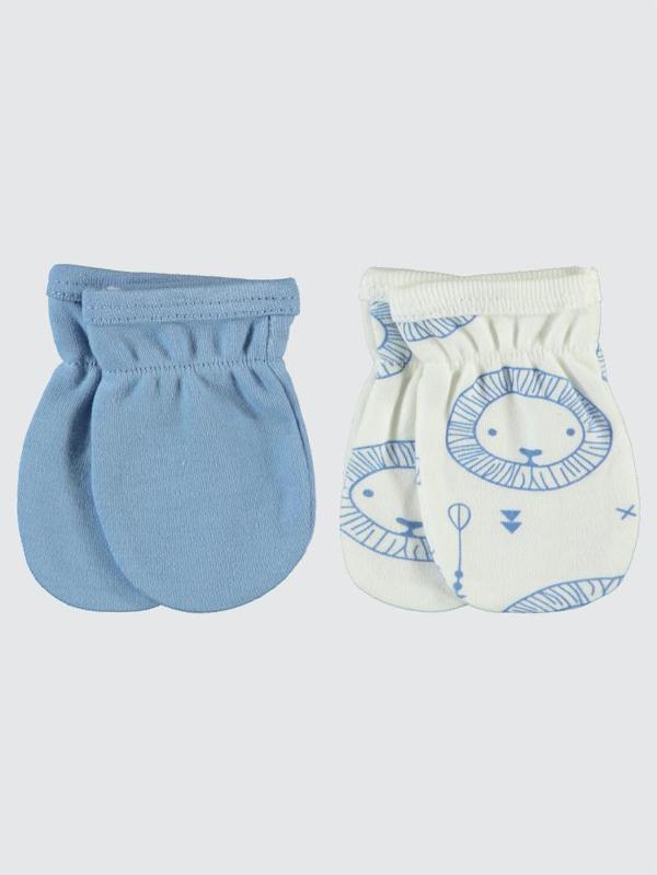 Civil Baby Baskılı 2 Li Eldiven - MaviStandart - Image 1