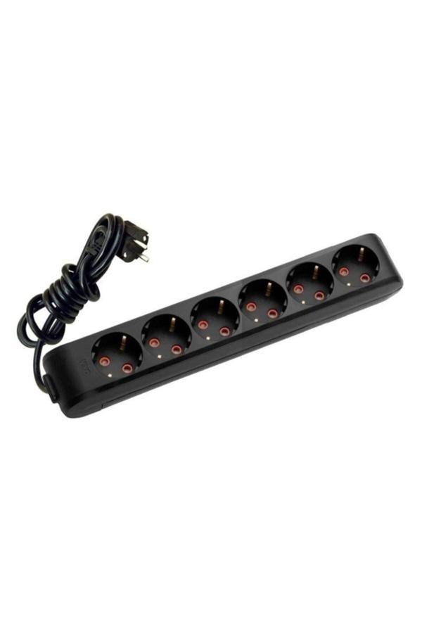 Viko Multi-Let Altılı 6Lı 5 Metre Topraklı Grup Priz Siyah - Image 1