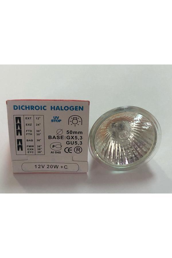 İthal 10 Adet 12V 20W Mr 16 Çanak Halojen  Çap:50Mm - Image 1