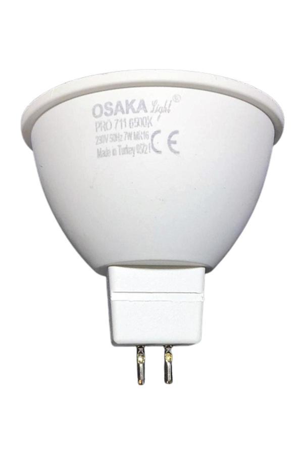 Osaka Light 7W Mr16 (Gu5.3 ) Iğne Bacak Led Çanak Ampul Beyaz Işık 6500K Pro 711 Smd 220V - Image 1
