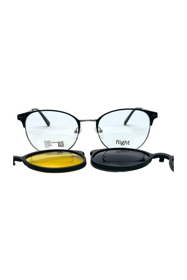Flight Fl180 C2 Mavi Işık Korumalı Ekran Gözlüğü + Polarize Lens Mıknatıslı 2 Adet Klips - Image 1