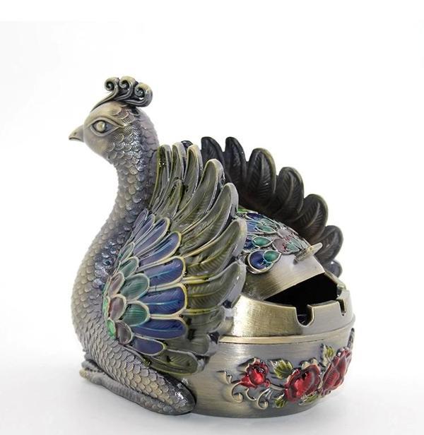 Metal Tavuskuşu Figürü Küllük Alk1663 - Image 1