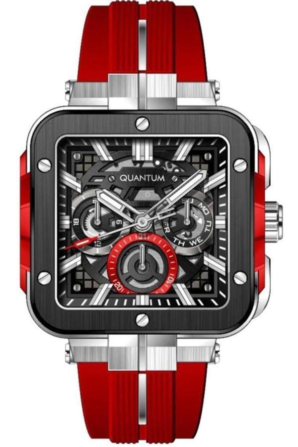 Quantum Pwg1102.358 Quartz Silikon Kırmızı 44 Mm Erkek Kol Saati - Image 1