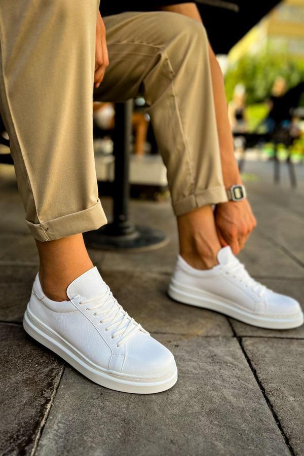 MN979 - Santoni CRT Spor Erkek Ayakkabı BEYAZ - Image 1