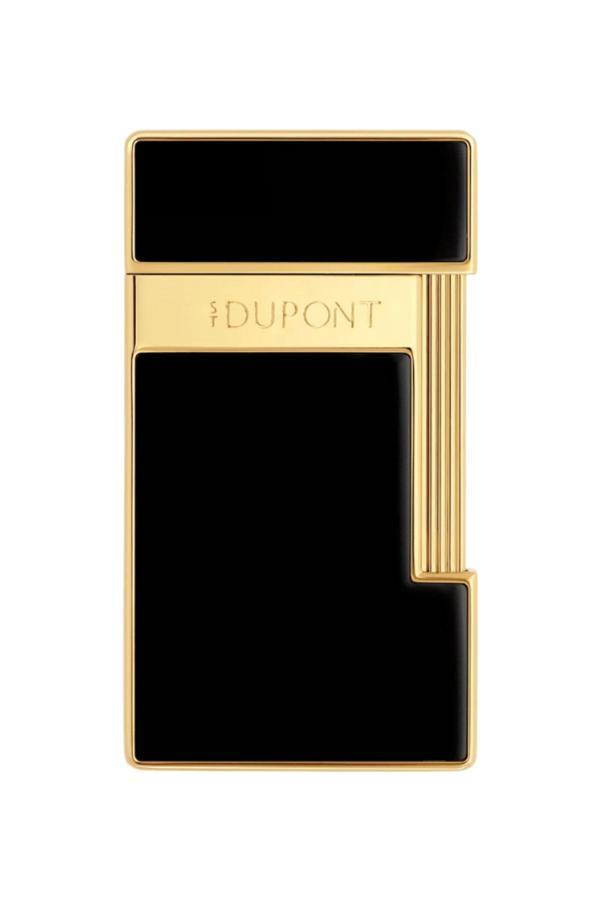 S.T. Dupont Lacquered Slimmy Siyah Puro Çakmağı 28222 - Image 1