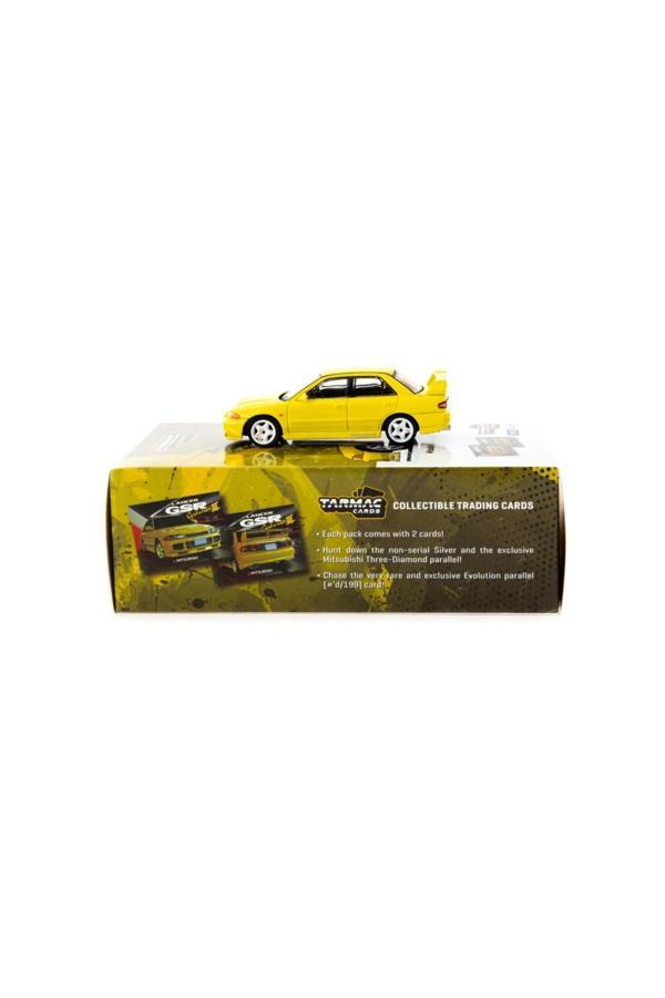 Tarmac Works 1/64  Lancer Gsr Evolution Iıı Yellow With Tarmac Cards - Image 1