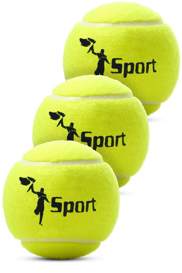 3 Adet Tenis Topu Başlangıç Seviye Eğitim Antrenman Amatör Maç Topu Tennis Ball - Image 1