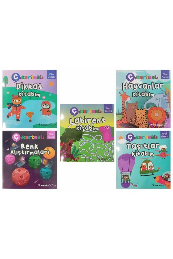 Okul Öncesi Çıkartmalı Kitaplar Serisi 5 kitap - 0-6 Yaş Yayınları - Image 1