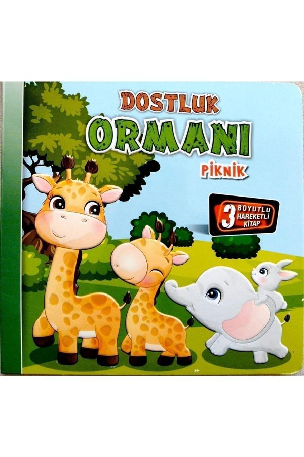 3 Boyutlu Hareketli Kitap Dostluk Ormanı Piknik,pop-up Kitap - Image 1