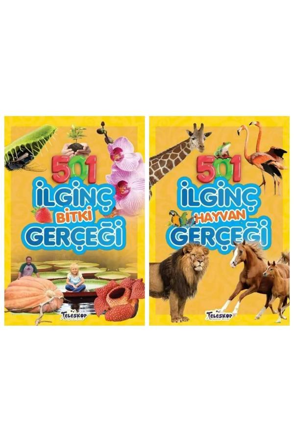 501 ilginç Hayvan  ve 501  İlginç Bitki 2 Kitap Set - Teleskop Popüler Bilim - Image 1