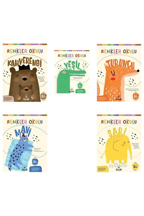 Renkler Okulu 5 Kitap-Turuncu -Yeşil-Mavi-Kahverengi-Sarı - Floki Çocuk - Image 1