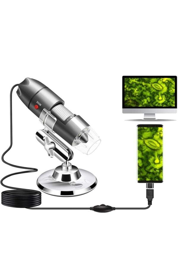 Lenscape Dijital Taşınabilir 1000X 2Mp 8 Ledli Usb Mikroskop Usb-Micro Sd Aparatlı - Image 1