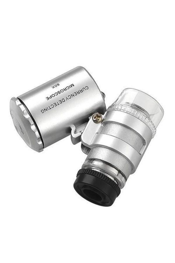 Lenscape 60X Mini Cep Mikroskop Kuyumcu Büyüteç Led Işık - Image 1