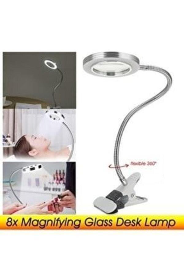 Lenscape Büyüteç Mandallı Masa Büyüteci Çalışma Lambası Kitap Okuma Makyaj Büyüteci Oje Tırnak Bakım Büyüteci - Image 1