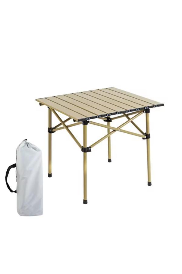 Lenscape Orta Boy Gold Piknik Kamp Masası Taşınabilir Katlanır Kamp Bahçe Açılıp Kapanır Masa Yemek Masası - Image 1