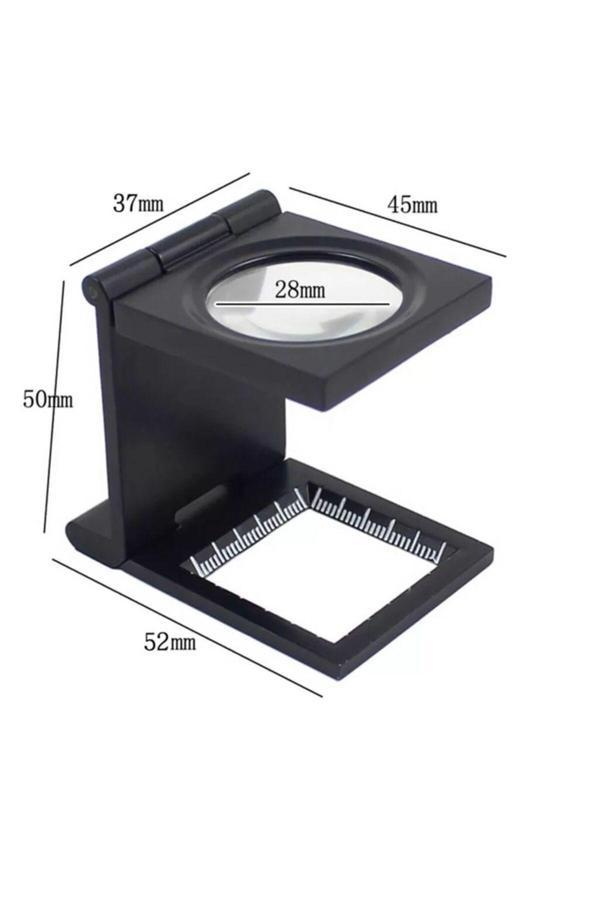 Lenscape Led Işıklı Lup Mercek Metal Katlanır Ölçekli Kılıflı Işıklı Büyüteç - Image 1