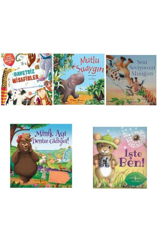 En Çok Okunanan 5 kitap seti Seni seviyoru miniğim-Minik Ayı Denize Gidiyor-Mutlu Su Aygırı-İşte Ben - İş Bankası Kültür Yayınları - Image 1