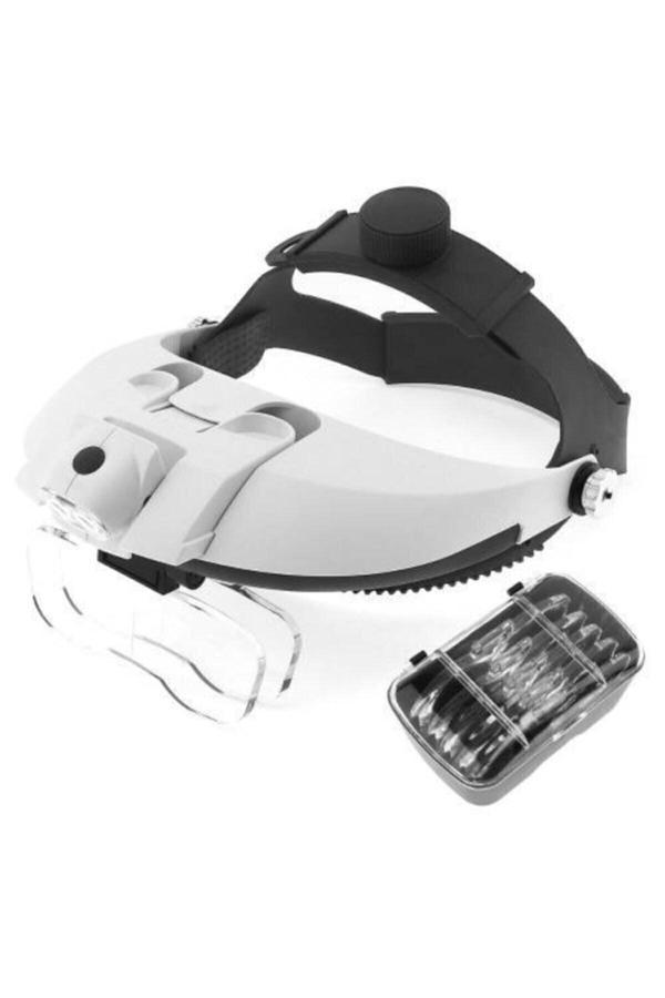 Lenscape Kafa Tipi Büyüteç 5 Geniş Mercekli Kitap Okuma Lambası Şapka Büyüteç - Image 1