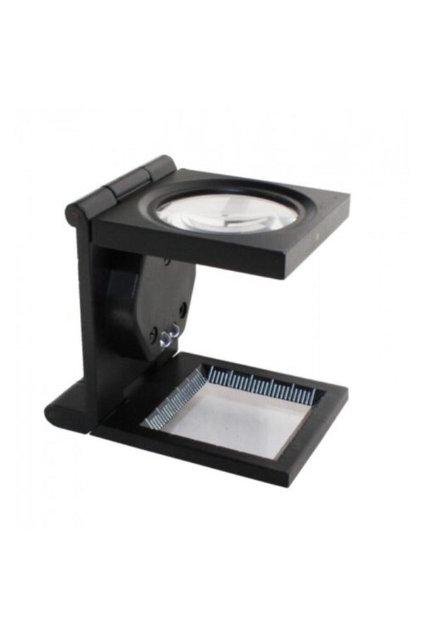 Lenscape 25X25 Mm Full Çelik Kaplı Katlamalı Büyüteç - Image 1