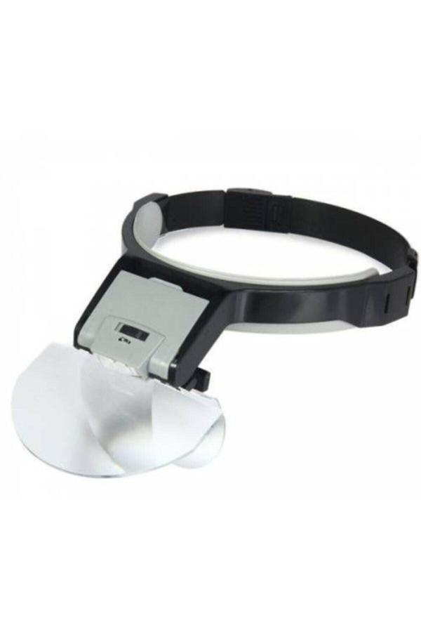 Lenscape Mg81001-B2 Çift Lens Takmalı 5 Lensli Led Işıklı Şapka Tip Büyüteç - Image 1