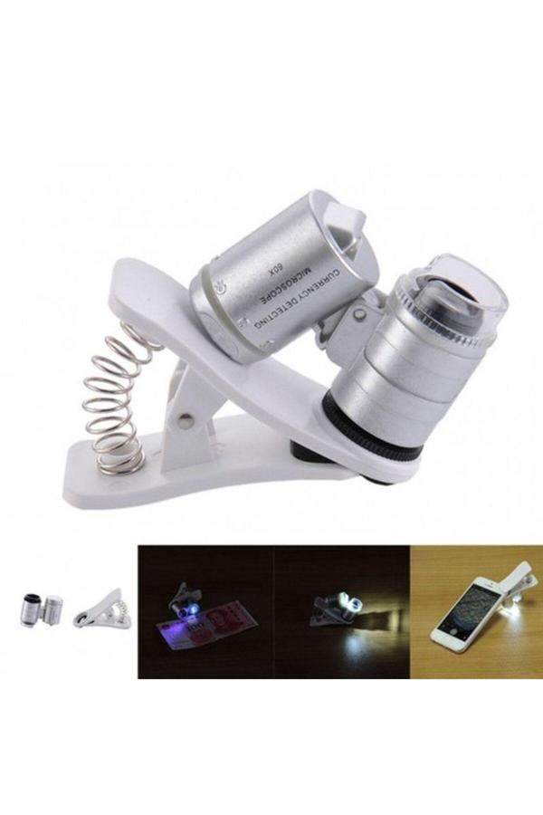 Lenscape Evrensel Led Işıklı Mini Cep Mikroskobu Tüm Kameralı Telefonlar Için 9882-W - Image 1