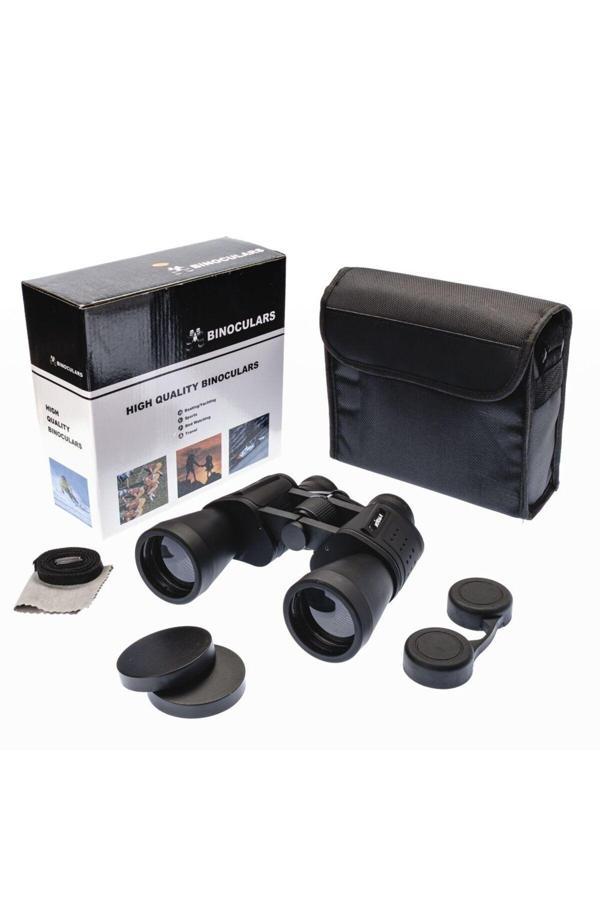 Lenscape 10×50 – Geniş Ön Mercekli Profesyonel El Dürbünü – 1000M/56M – Siyah - Image 1