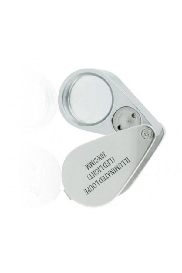 Lenscape Mücevher,Kuyumcu,Tekstilciler,Para Kontrol, Için Özel Kutulu Metal Işıklı Lup 30X21 - Image 1