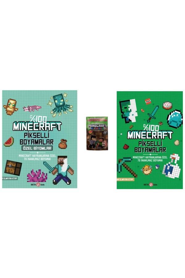 Mine craft Pikselli  Boyamalar-Pikselli Boyamalar Özel Biyomlar Ve  HOLOGRAMLI KART HEDİYE! - Beta Kids - Image 1
