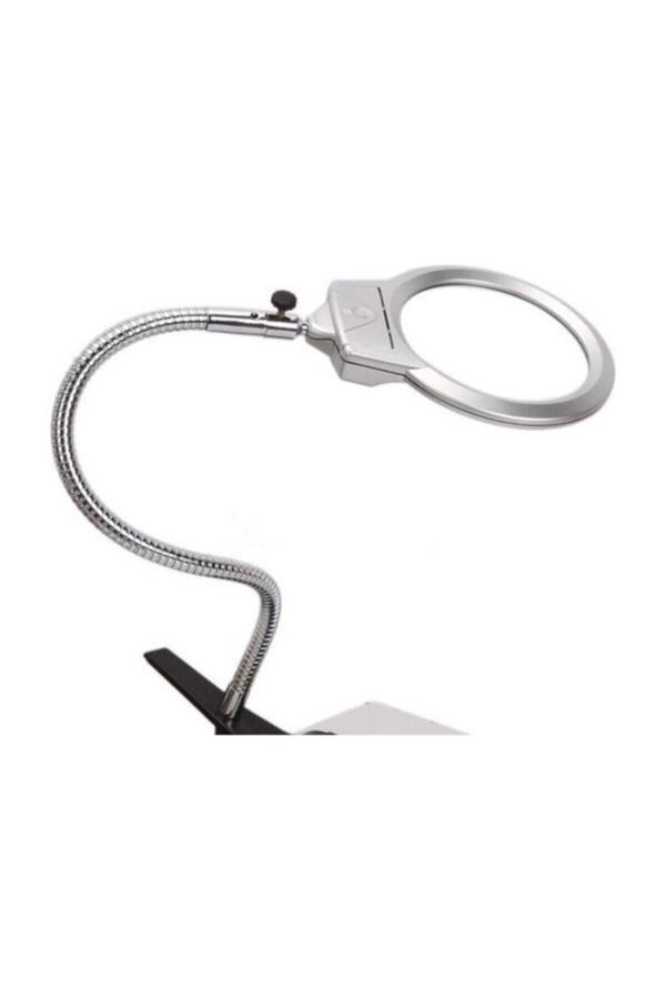 Lenscape Mandallı Ayarlanabilir Başlıklı Led Işıklı Büyüteç 130Mm - Image 1