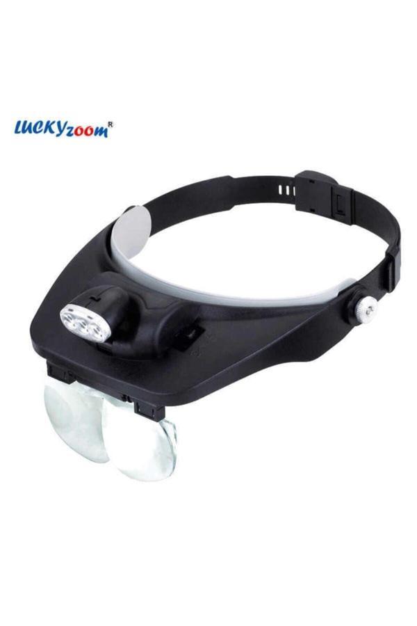 Lenscape 3 Ledli Büyüteç Gözlük Kafa Büyüteci Işıklı 1.2X 1.8X 2.5X 3.5X - Image 1