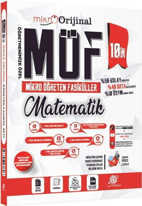 Orijinal Mikro 10. Sınıf Matematik MÖF Mikro Öğreten Fasiküller - Orijinal Yayınları - Image 1