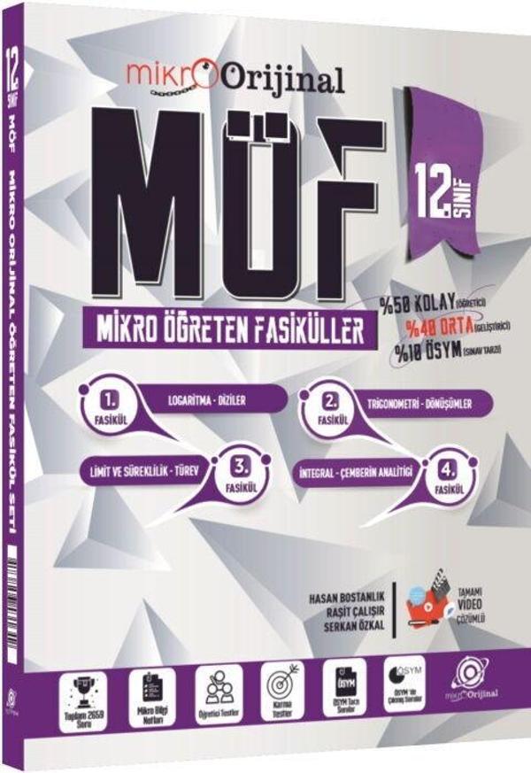 Orijinal Mikro 12. Sınıf Matematik MÖF Mikro Öğreten Fasiküller - Orijinal Yayınları - Image 1