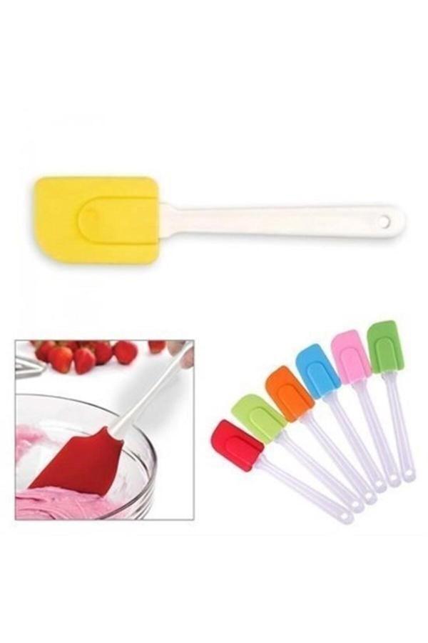 Asil Acar Home Dekoratif Renkli Silikon Spatula Pratik Sevimli Spatula Kaşık - Image 1
