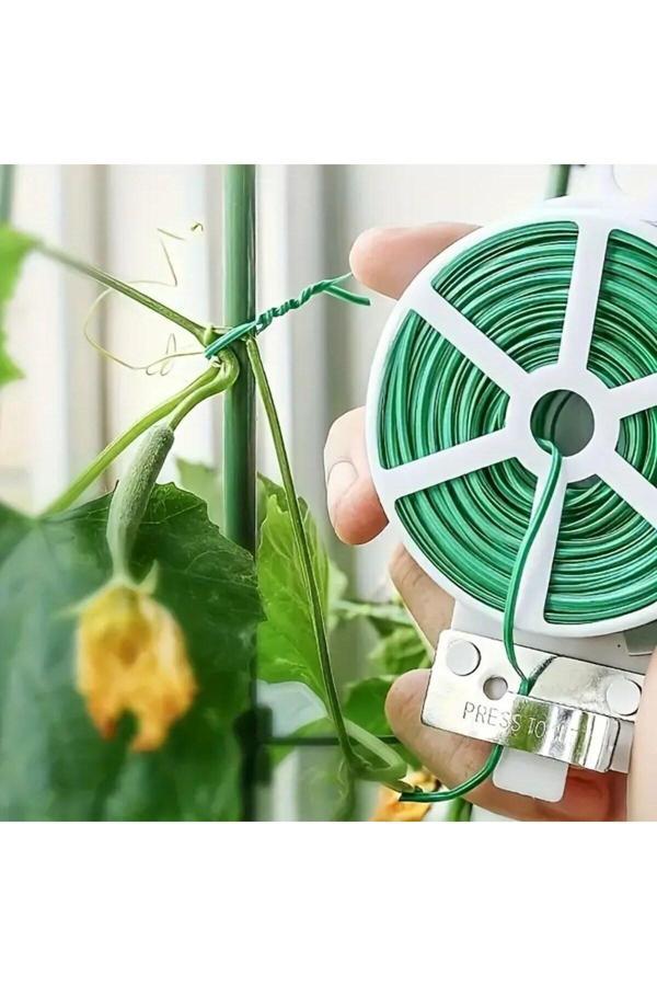 Asil Acar Home 50 Metre Kendiliğinden Kesici Bıçaklı Bitki Saksı Kablo Sabitleme Teli - Image 1