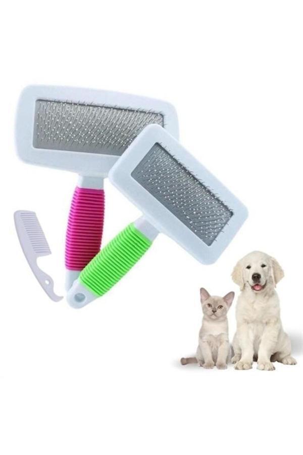 Asil Acar Home Kedi Köpek Telli Küçük Boy Tüy Bakım Seti Evcil Hayvan Tarama Fırçası - Image 1