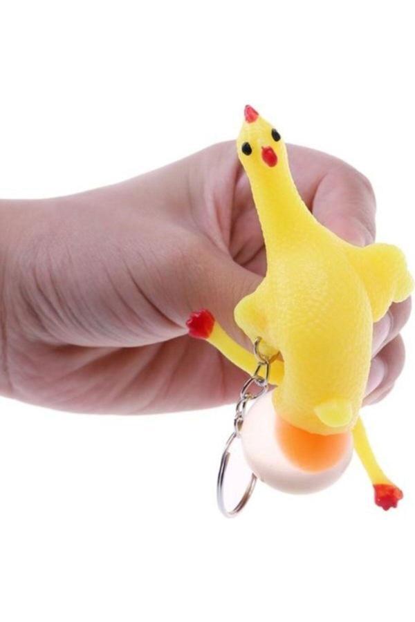 Asil Acar Home Squishy Yumurtlayan Tavuk Anahtarlık - Image 1