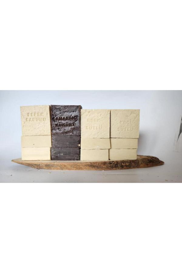 Asil Acar Home Doğal Üretim Sabunu Karışık (Çam Ardıç Kükürt-Bebek-Eşek Sütlü-Keçi Sütlü)16'Lı Set - Image 1