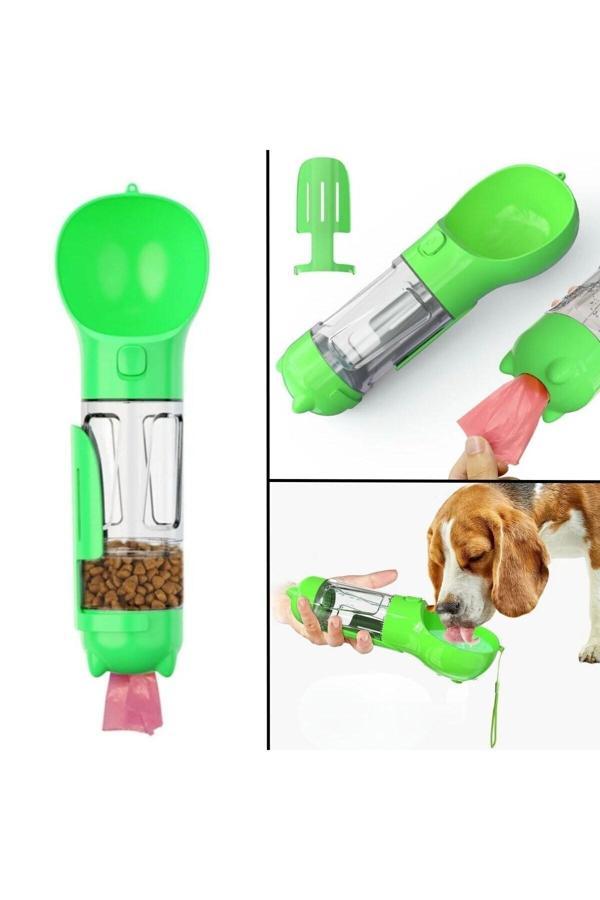Asil Acar Home Taşınabilir Hazneli Mama Kaplı ,Kaka Poşetli Kedi,Köpek Suluğu-300Ml - Image 1