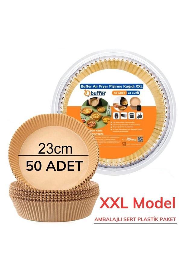 Asil Acar Home 50 Adet Air Fryer Pişirme Kağıdı Tek Kullanımlık 23 Cm Yuvarlak Pişirme Kağıdı Xxl Pvc Li - Image 1